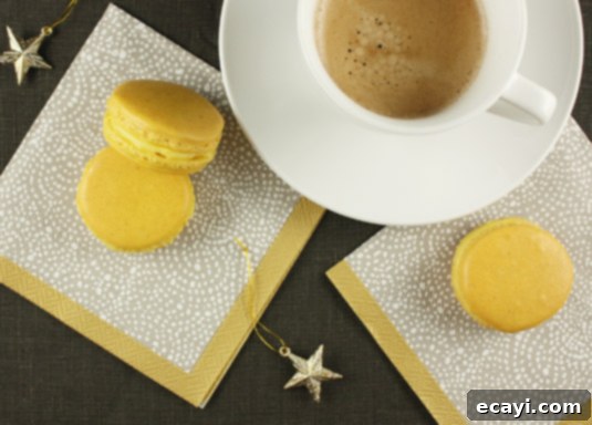 Yuzu & Ginger Macarons Recipe Yuzu & Ginger French Macarons with white chocolate ganache