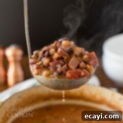Hearty Ham and Bean Soup 4 ladle of ham bean soup