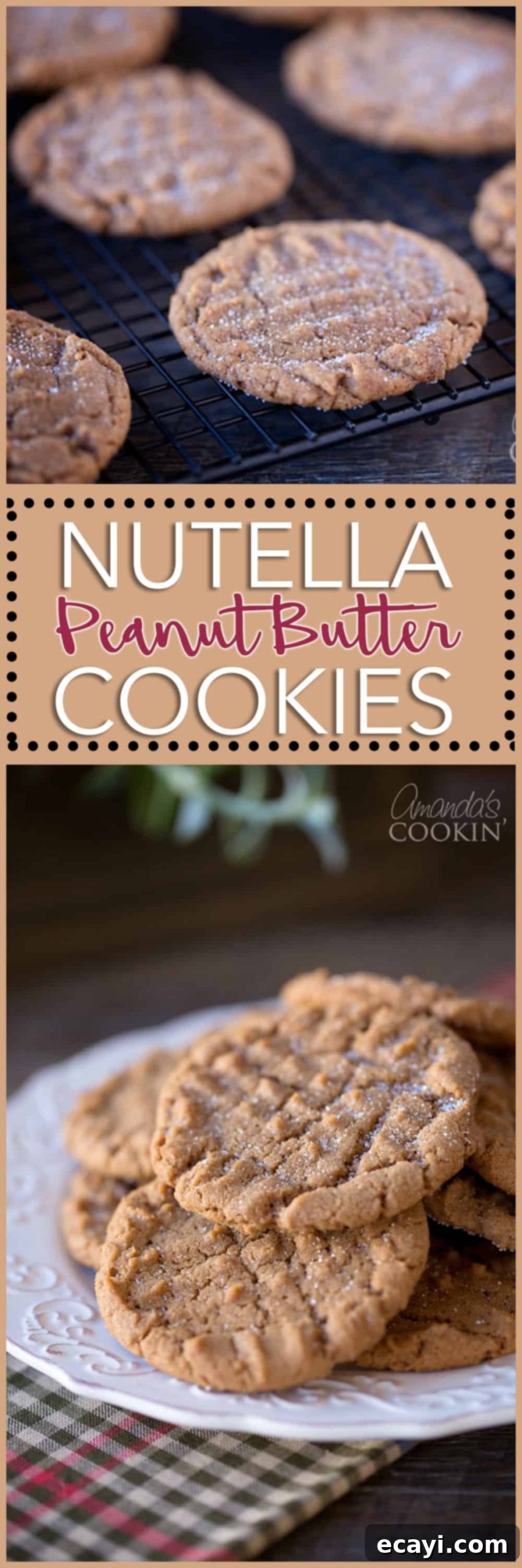Decadent Nutella Peanut Butter Cookies 9 Photos of Nutella peanut butter cookies.