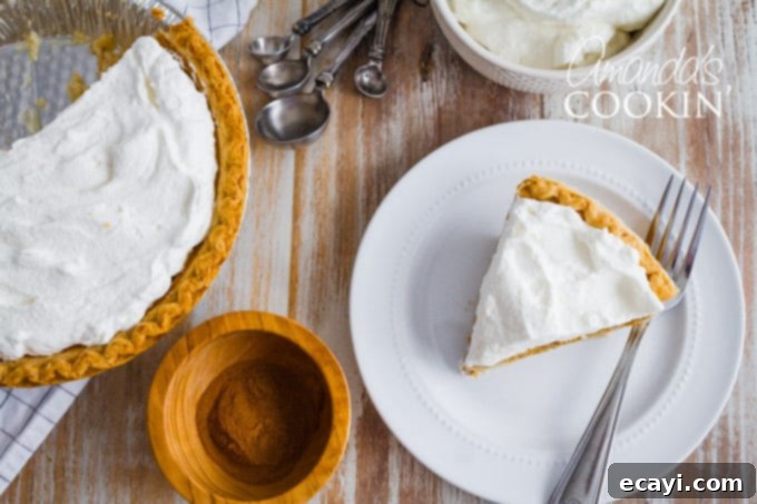 The one I chose was called Perfect Pumpkin Pie  A close-up slice of pumpkin pie, highlighting the smooth, creamy filling and light, flaky crust