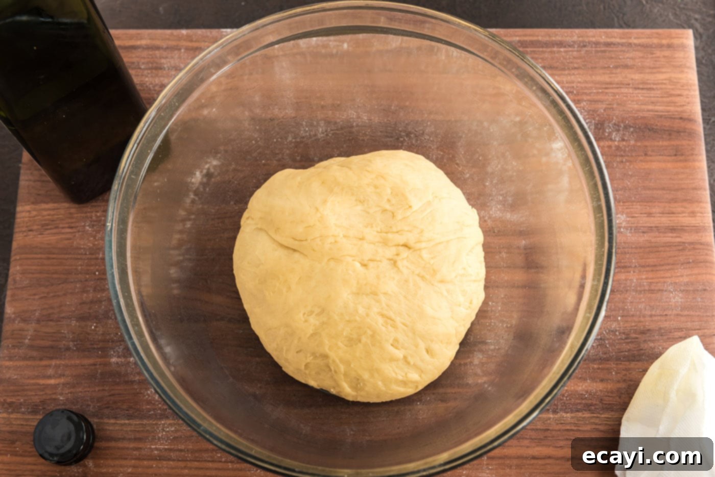 Hearty German Party Loaf 14 yeast dough ball in a bowl