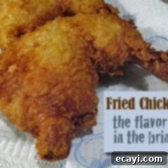 Perfectly Crispy Fried Chicken 2 A close up photo of a piece of crispy fried chicken, perfectly golden and ready to eat.