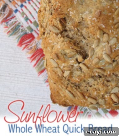 Hearty Sunflower Whole Wheat Quick Bread 2 sunflower quick bread slice