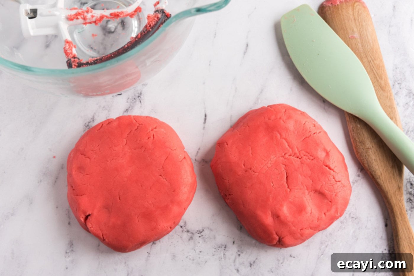 Melon Patch Morsels 8 red tinted sugar cookie dough balls