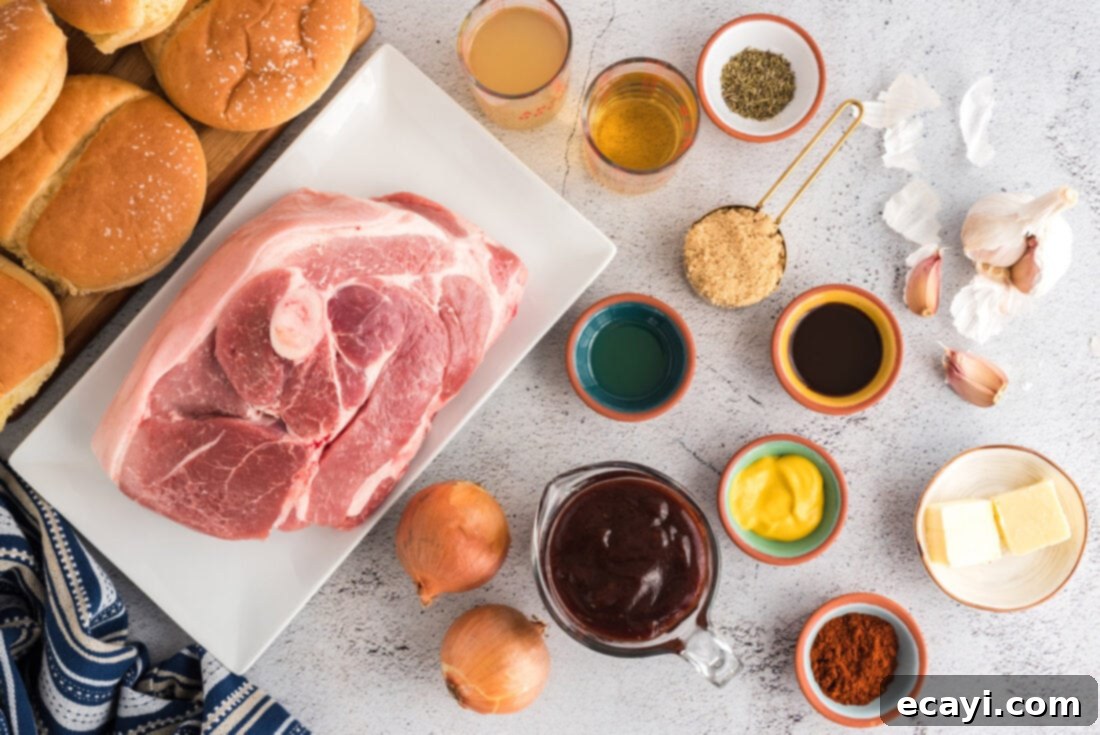 Fall-Apart Tender Slow Cooker Pulled Pork 4 Slow Cooker Pulled Pork ingredients
