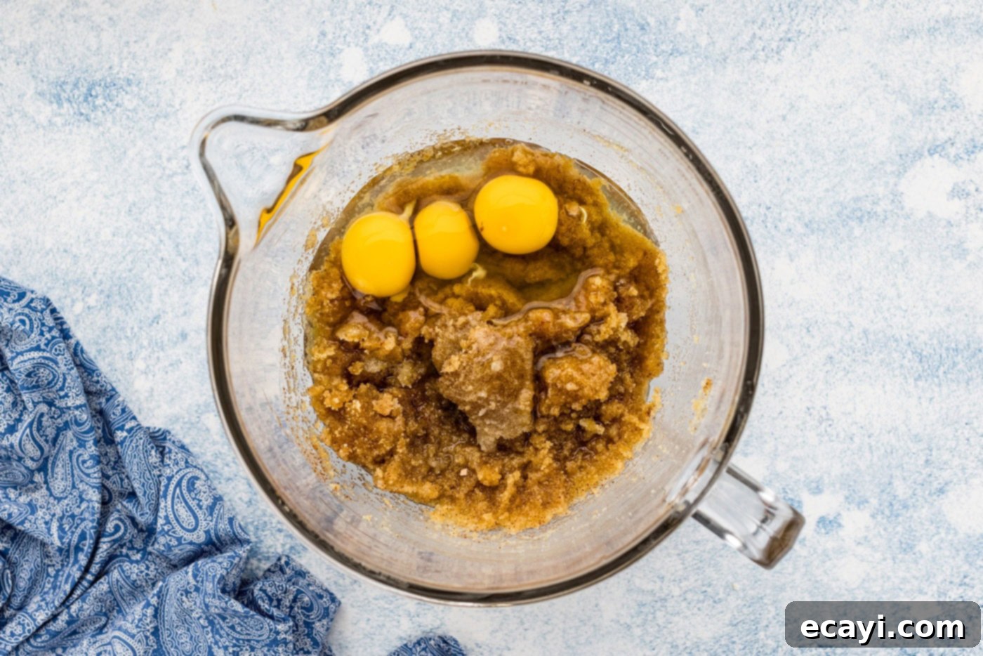 Golden Brown Butter Toffee Bars 10 eggs added to browned butter sugar mixture