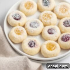 Sweet Impression Cookies 4 thumbprint cookies on a plate