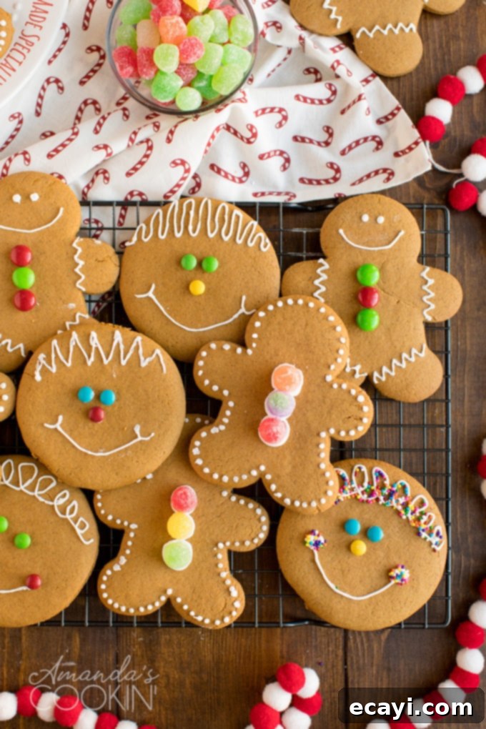 Delicious Soft Gingerbread Cookies for Gifting Close-up of freshly baked gingerbread cookies on a cooling rack, showcasing their soft texture and rich color.