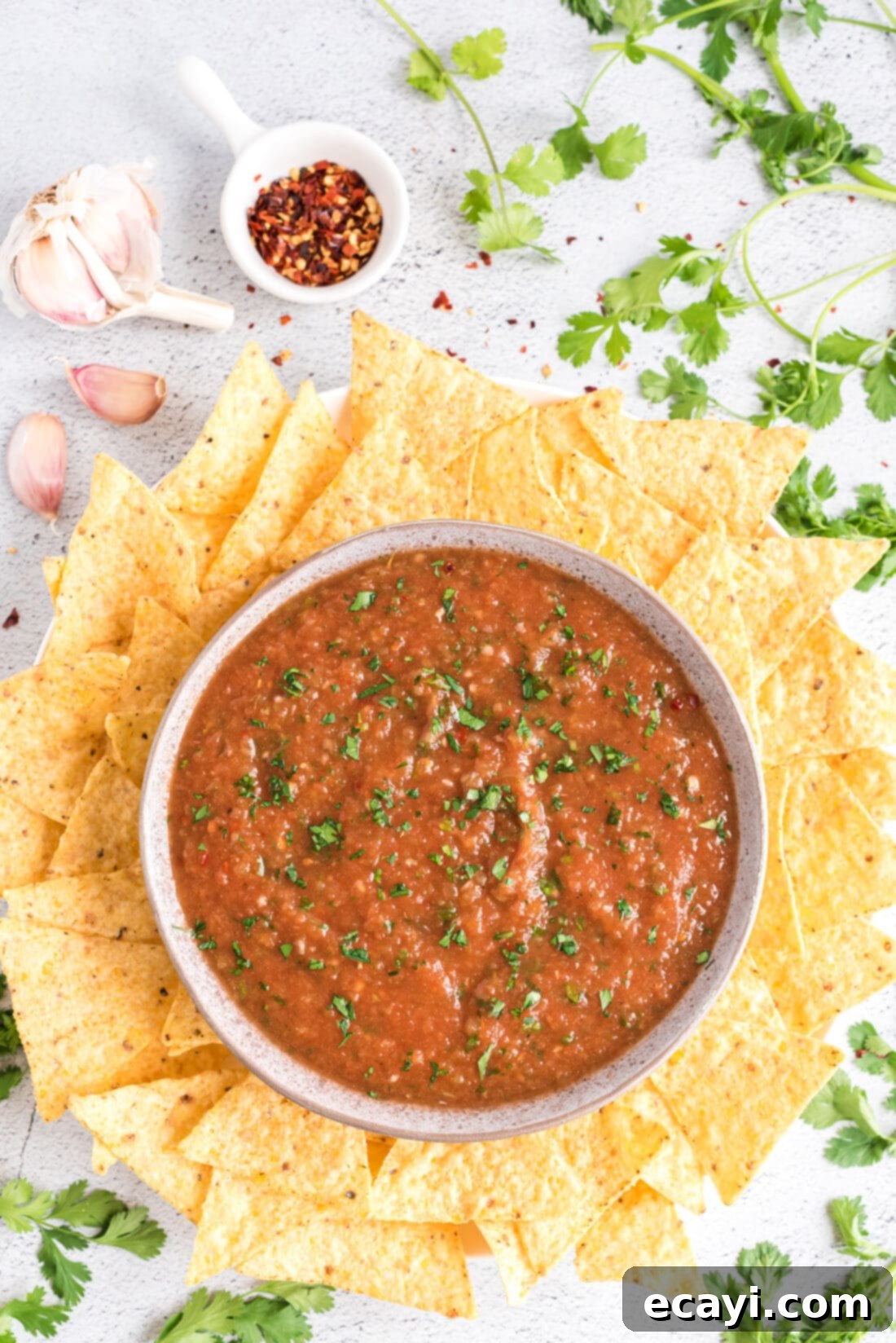 Perfect Restaurant Salsa 3 Restaurant Style Salsa in a bowl with tortilla chips
