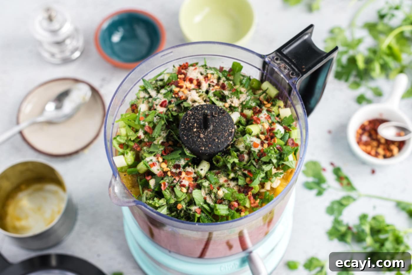 Perfect Restaurant Salsa 5 ingredients for restaurant style salsa in a food processor
