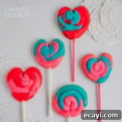 DIY Valentine Play Dough Cookie Pops 8 5 colorful cookie pops