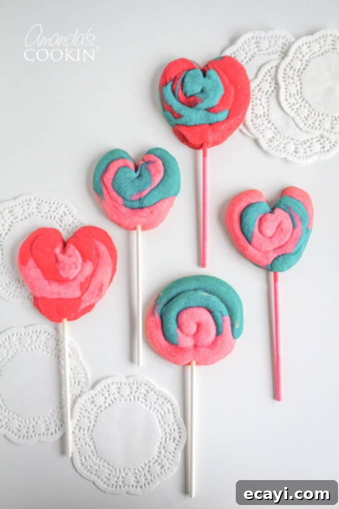 DIY Valentine Play Dough Cookie Pops 4 Assortment of colorful Valentine Play Dough Cookie Pops