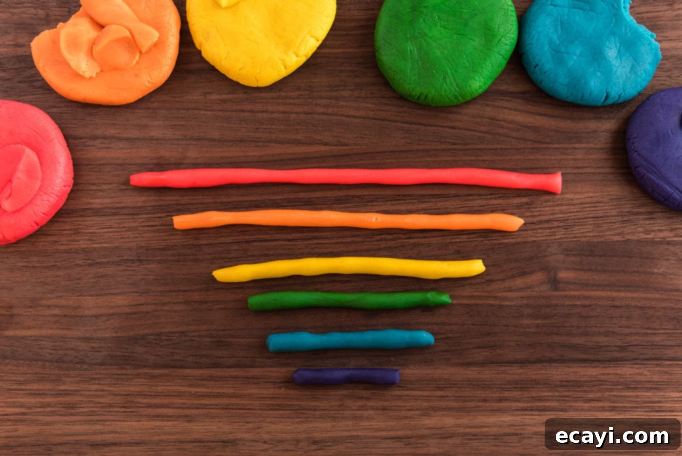 Green St Patricks Day Cookies 14 dough snakes in red, orange, yellow, green, blue, and indigo