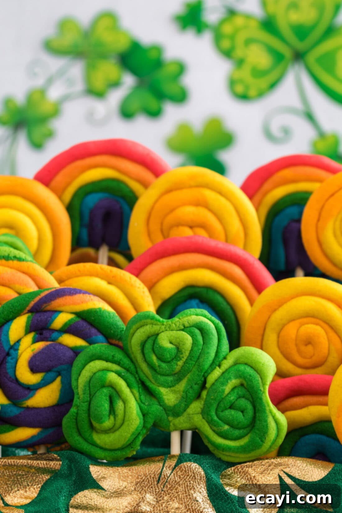 Green St Patricks Day Cookies 19 Close up photo of St. Patrick’s Day Cookies