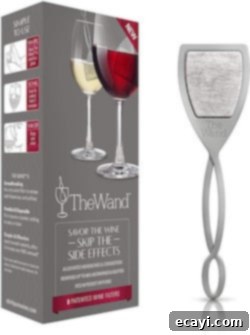 Delicious Gifts for Food Lovers 10 Wine wand product image, showing its compact design for single-glass use