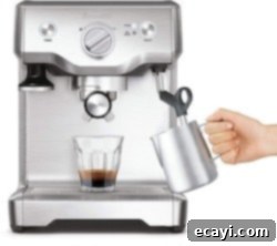 Delicious Gifts for Food Lovers 17 Breville Espresso Machine product image, sleek and modern