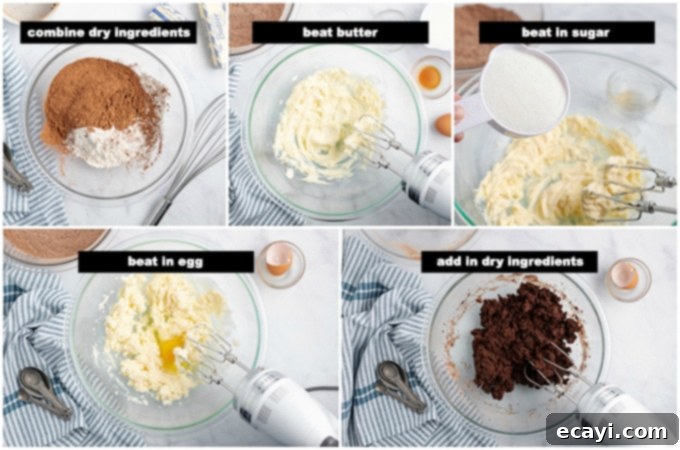 Minty Chocolate Delights 2 steps for making cookie dough