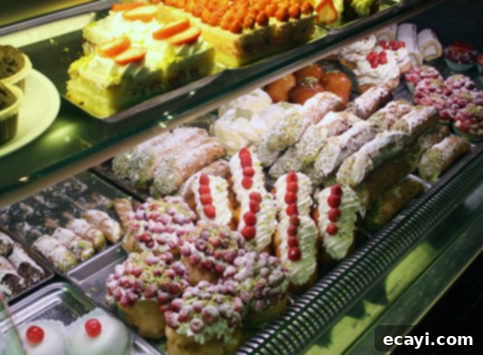Spinella's pastries are just as gorgeous as Savia's. In fact, I preferred Spinella's! Spinella's exquisite pastries, just as visually appealing and delicious as Savia's; in fact, I personally preferred them