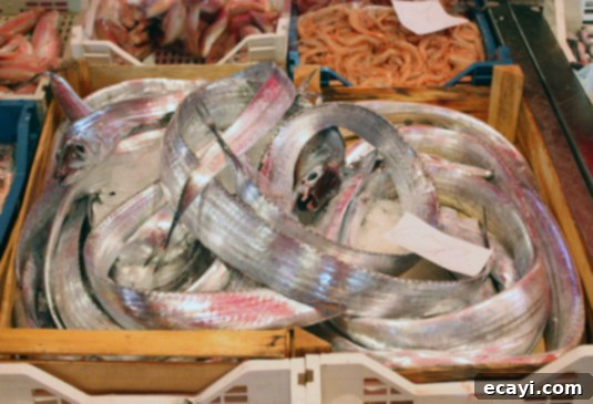 Glisteningly fresh fish at La Pescheria, fish market in Catania, Sicily Glisteningly fresh, vibrant fish on display at La Pescheria, the fish market in Catania, Sicily