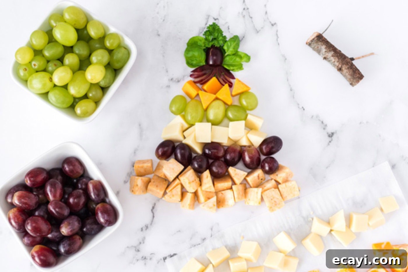 Festive Cheese Tree Board 5 Building a Christmas Tree Cheese Platter step-by-step
