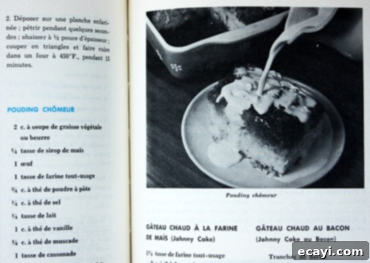 Old Fashioned Quebec Maple Pudding 5 Québécois maple pudding served with heavy cream. From