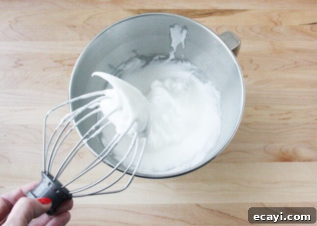 Bake Perfect French Macarons A Visual Masterclass 5 A stiff meringue to make French macarons // FoodNouveau.com