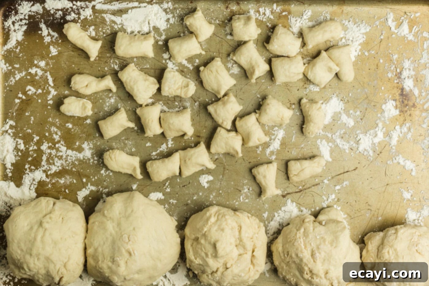 Perfectly Poppable Air Fried Pretzels 11 Dough cut into pieces