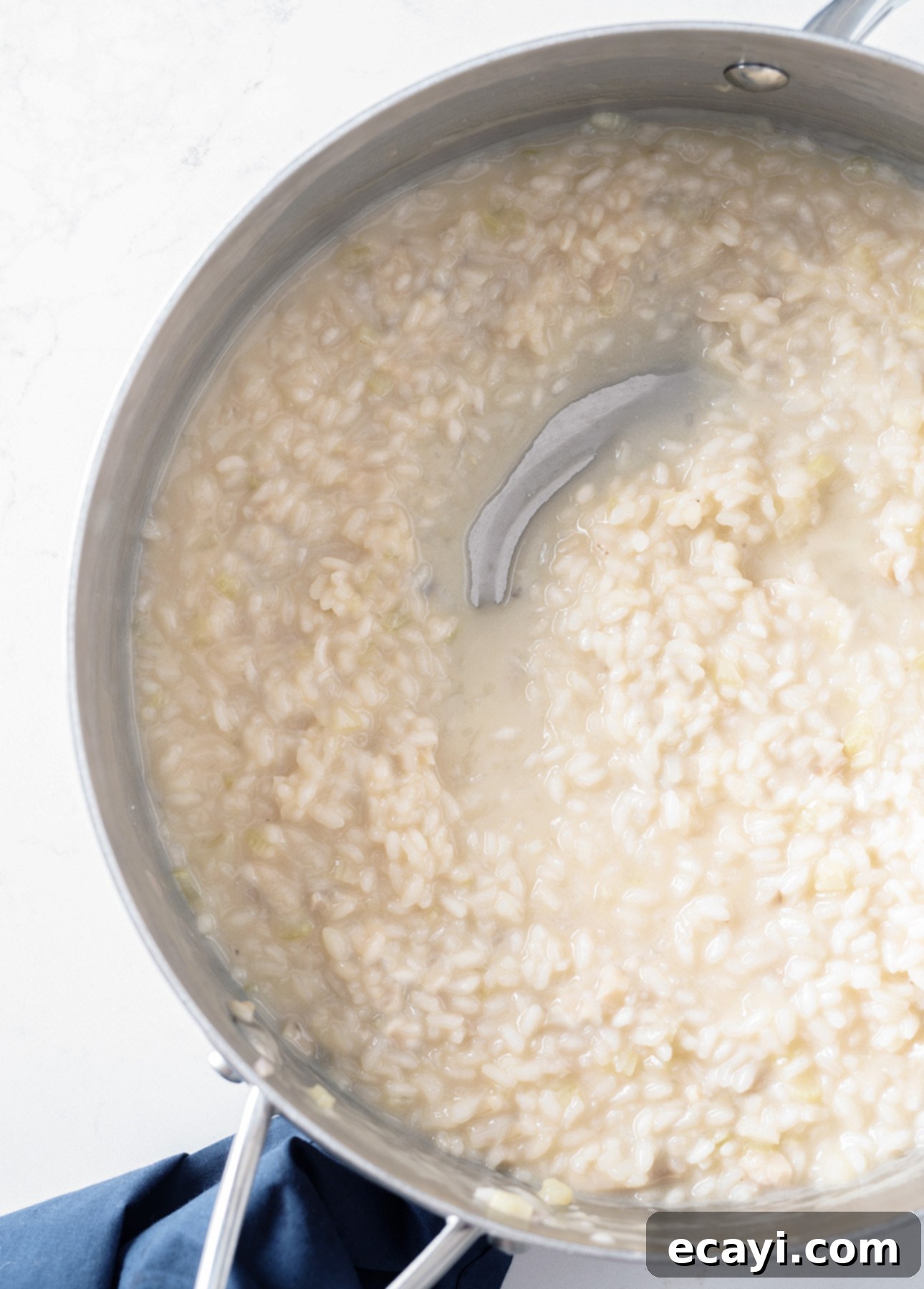 Golden Charred Cauliflower Risotto 4 Creamy risotto, a blank canvas for fresh ingredients and flavors, ready to be customized.