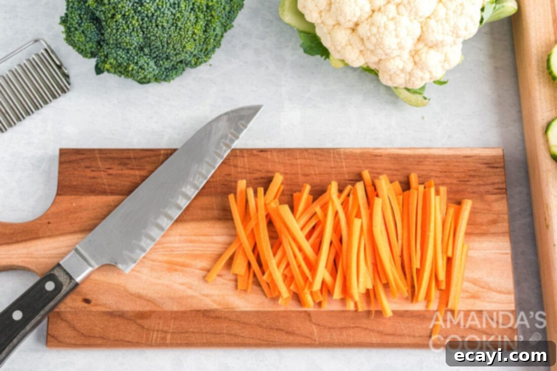 Transforming Vegetables into Edible Art 7 julienned carrots
