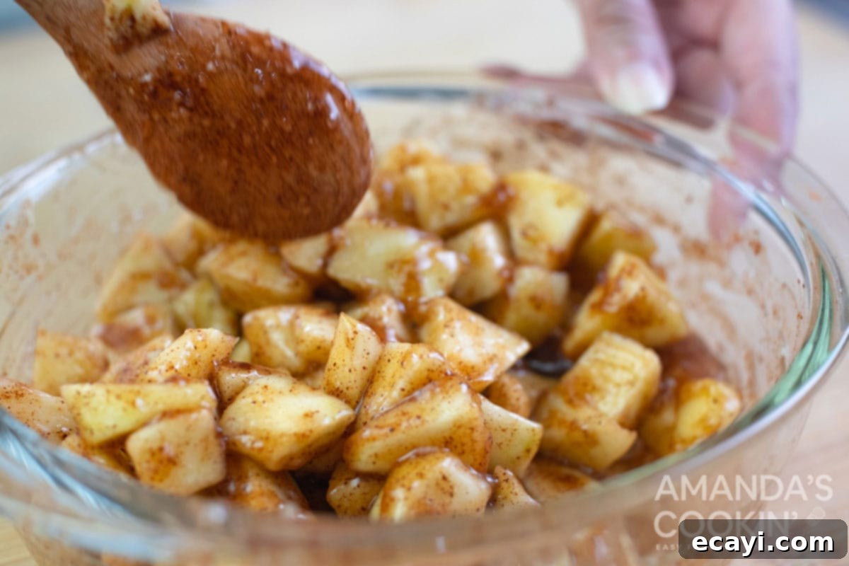 Petite Apple Pies 8 stir apples and caramel
