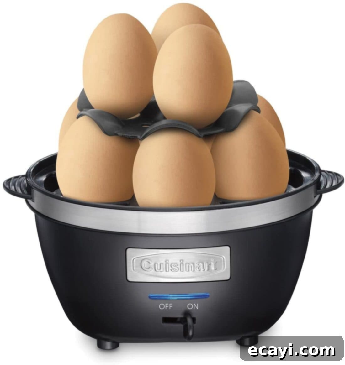 21 Kitchen Gadgets You'll Reach For Daily 19 Fresh eggs arranged in a Cuisinart Egg Cooker, ready for steaming to perfection.