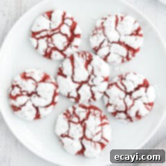 Velvet Crimson Crinkles 15 plate of red velvet crinkle cookie