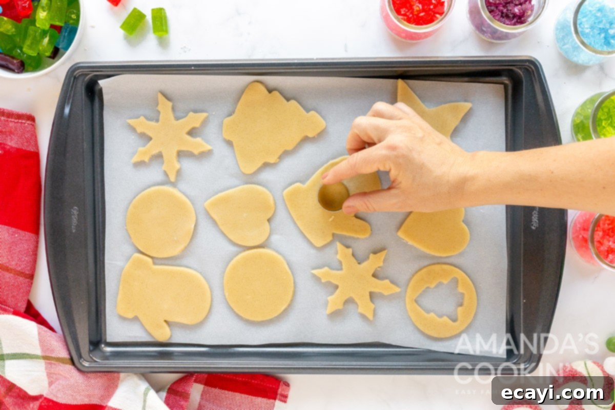 Art Glass Cookies 9 cutting centers out of cookies