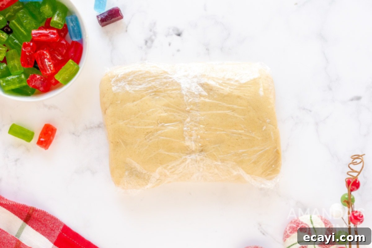 Art Glass Cookies 8 cookie dough wrapped in plastic