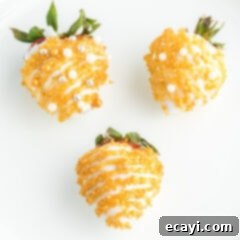 New Years Chocolate Strawberry Delights 4 decorated strawberries