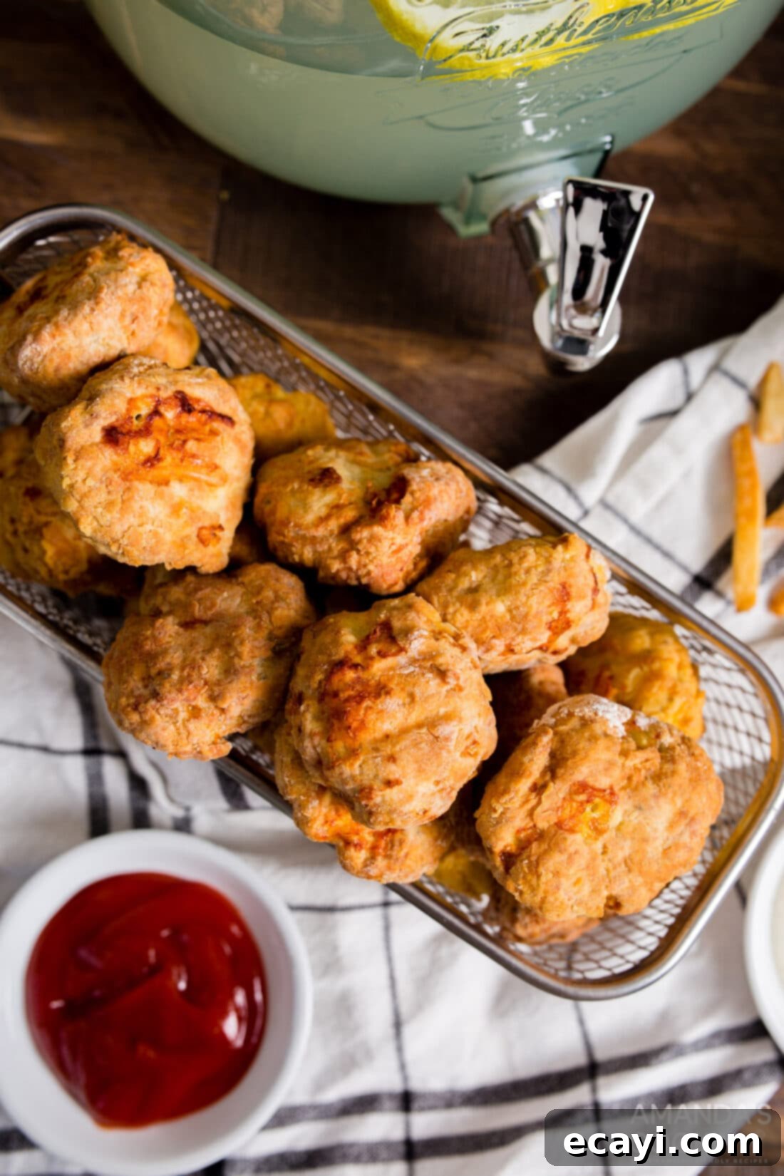 Golden Crunch Air Fryer Nuggets 2 basket of air fryer chicken nuggets