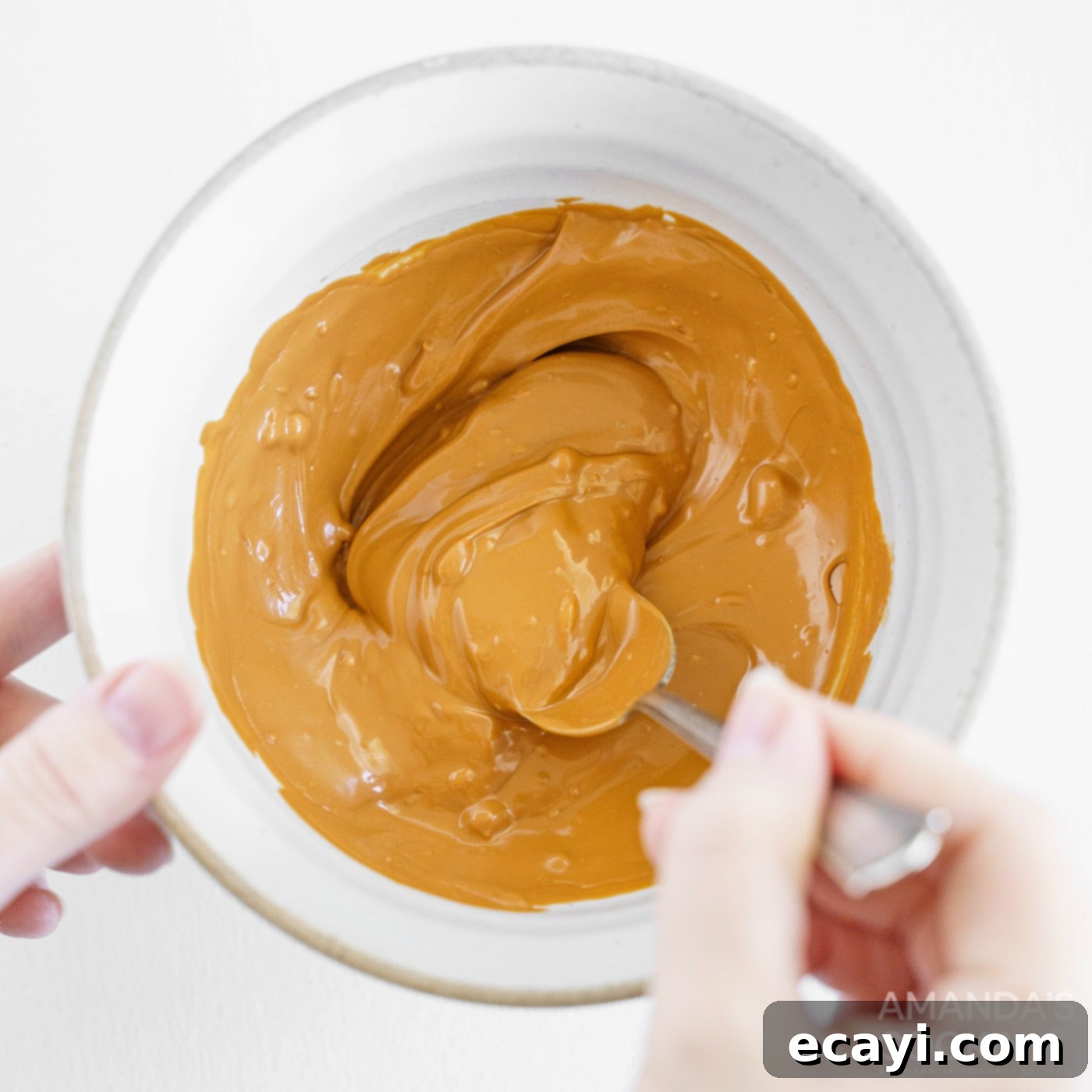 Melting Caramel Cocoa Delights 5 stirring caramel candy melts