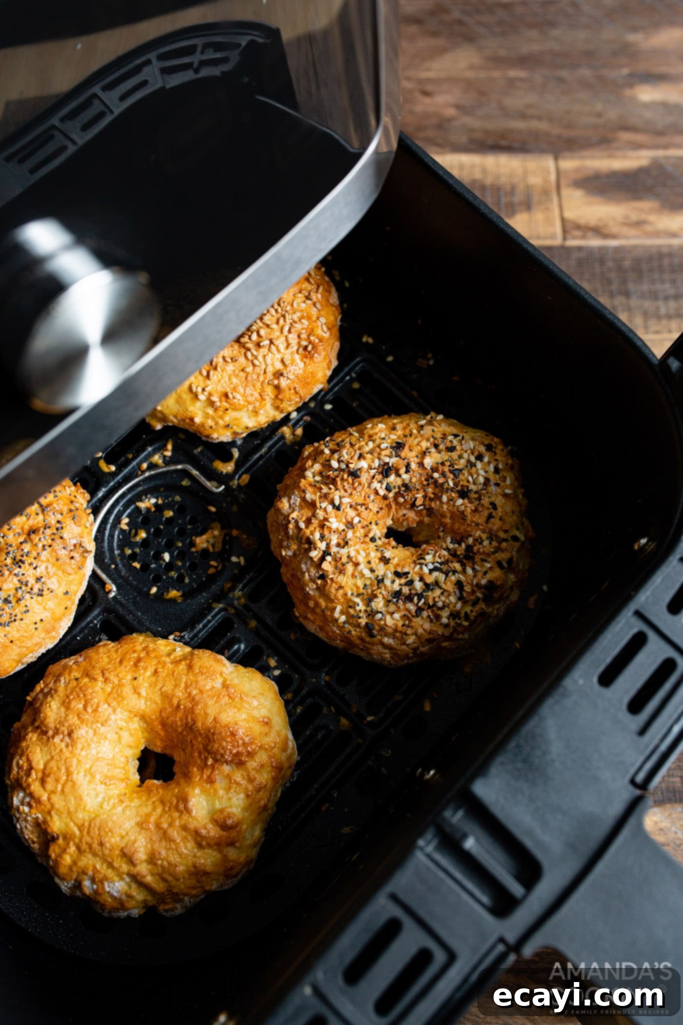 Bagel Magic in the Air Fryer 9 bagels in the air fryer