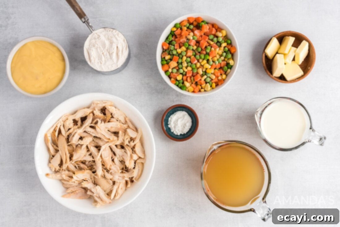 Comforting Chicken Dumpling Bake 4 ingredients for chicken and dumpling casserole