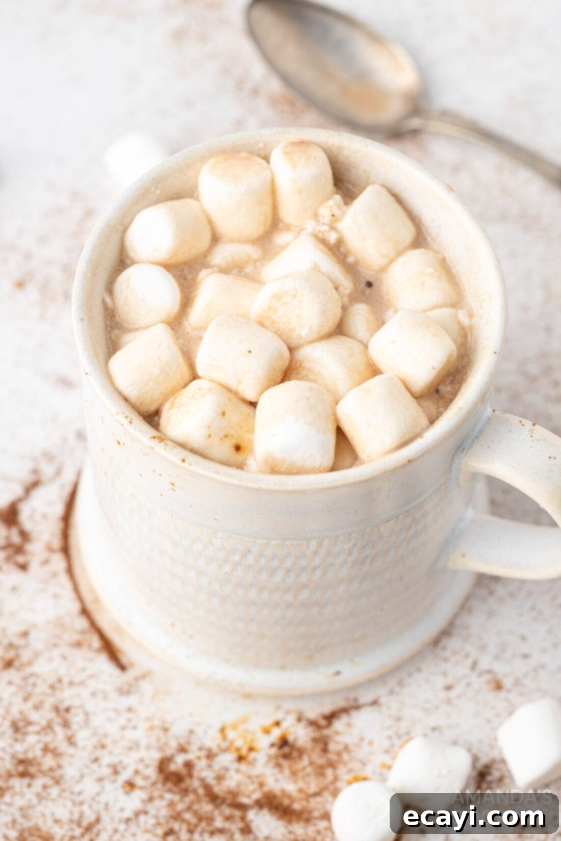 Swirled Mocha Cocoa Melts 6 mug of mocha hot chocolate with marshmallows