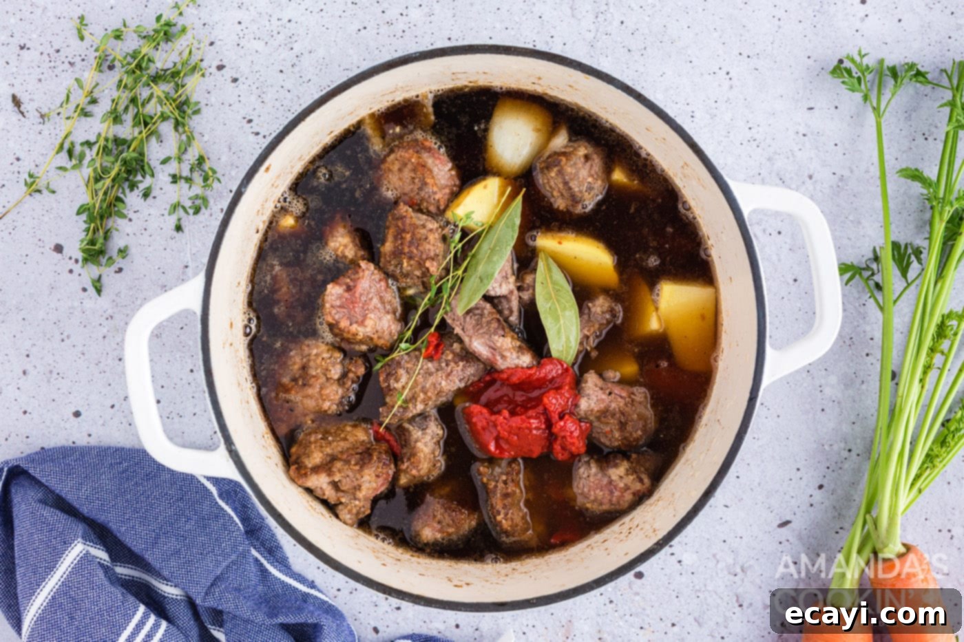 Hearty Irish Stew 12 beef stew in a pot