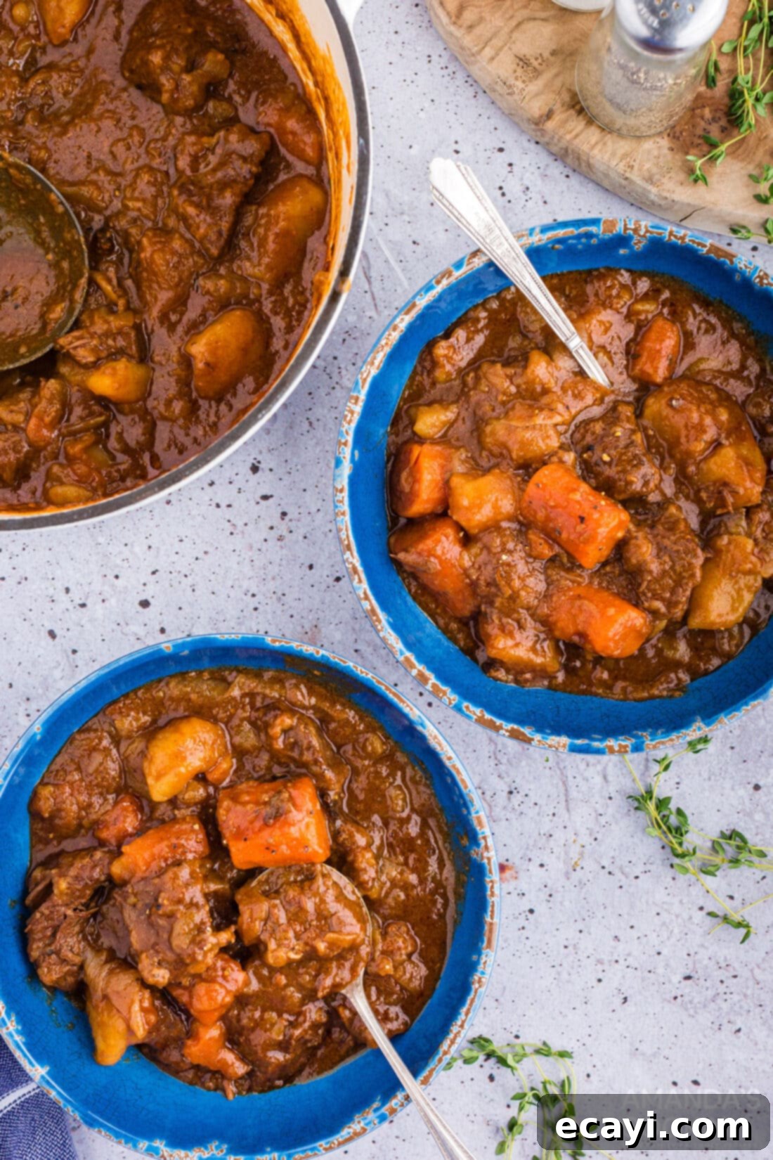 Hearty Irish Stew 13 two bowls of delicious Irish beef stew