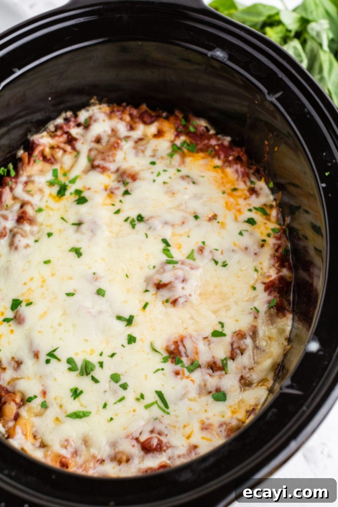 Effortless Crockpot Lasagna 2 lasagna in a crockpot