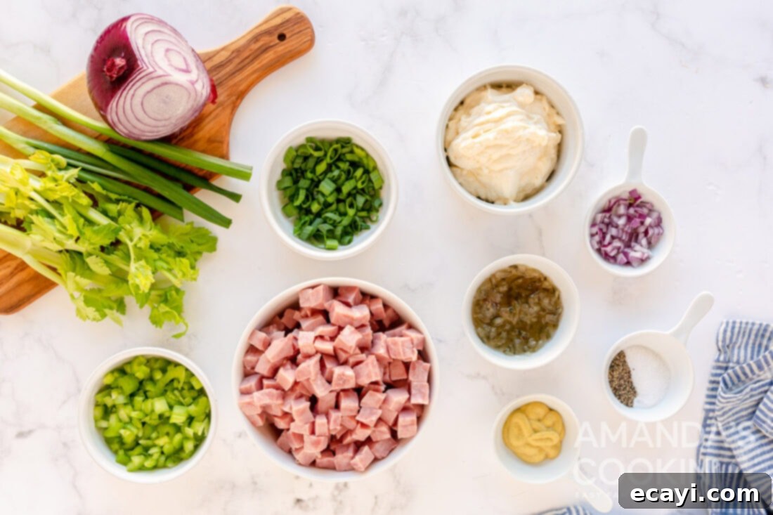 Classic Deli Ham Salad 4 Ham Salad ingredients