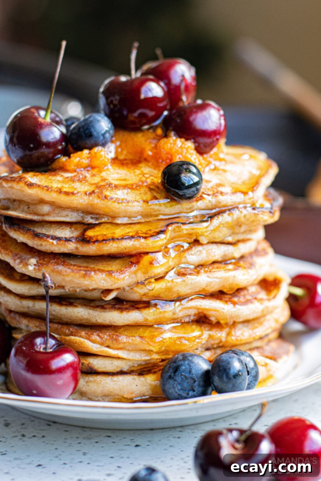 Morning Carrot Cake Bliss 3 stack of carrot cake pancakes