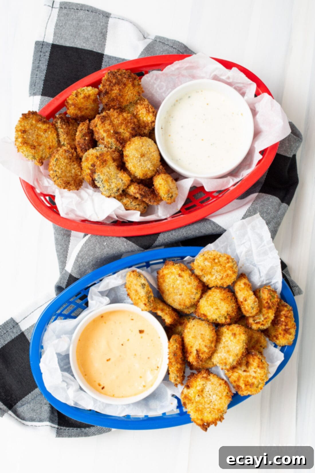 Crispy Air-Fried Pickles 3 2 baskets of air fryer pickles