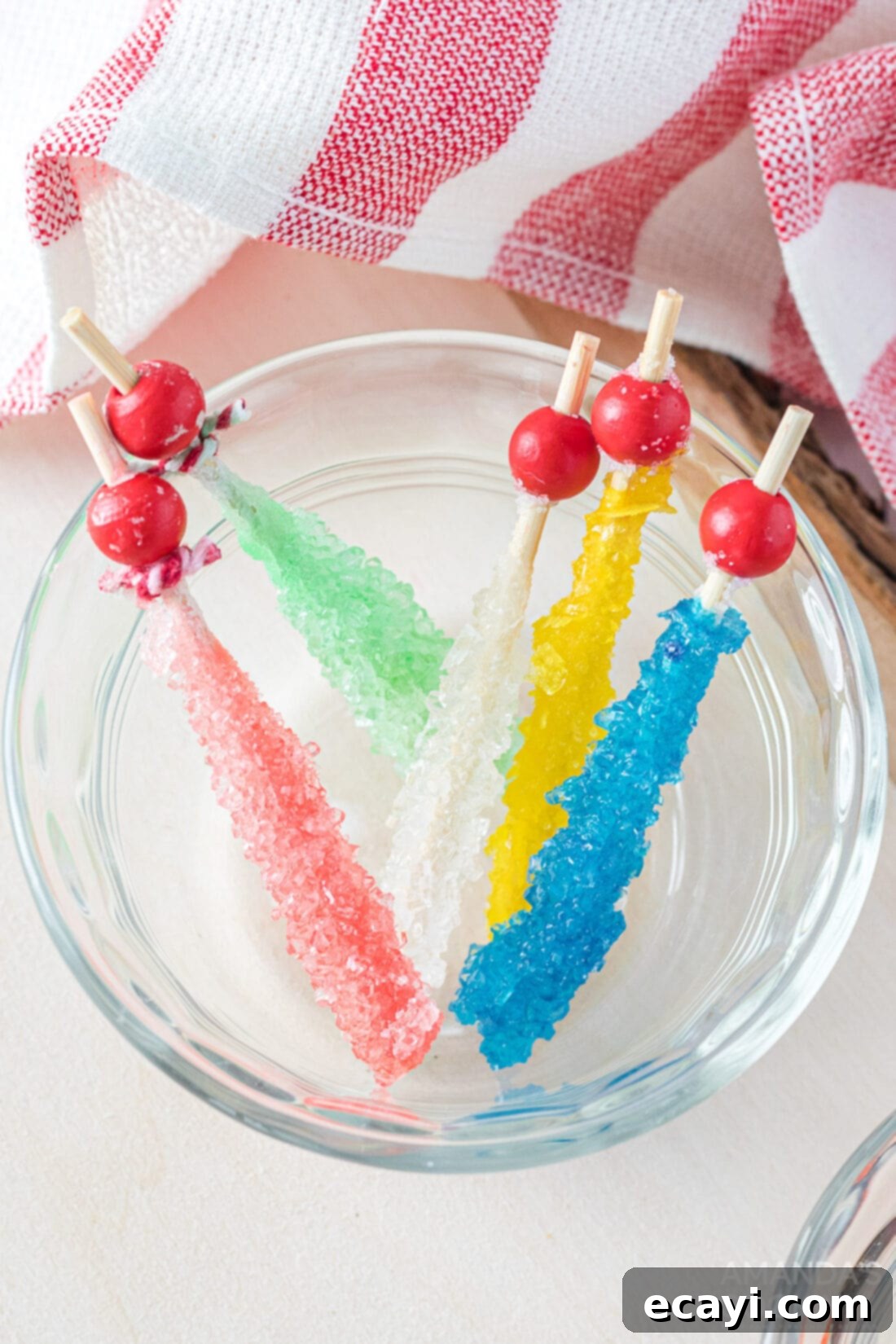 Edible Geodes 2 Homemade rock candy in a bowl, showcasing vibrant colors and sparkling crystals
