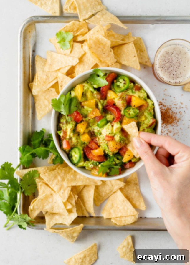 Zesty Chunky Guacamole 5 Colorful Chunky Citrus Guacamole ready to be served
