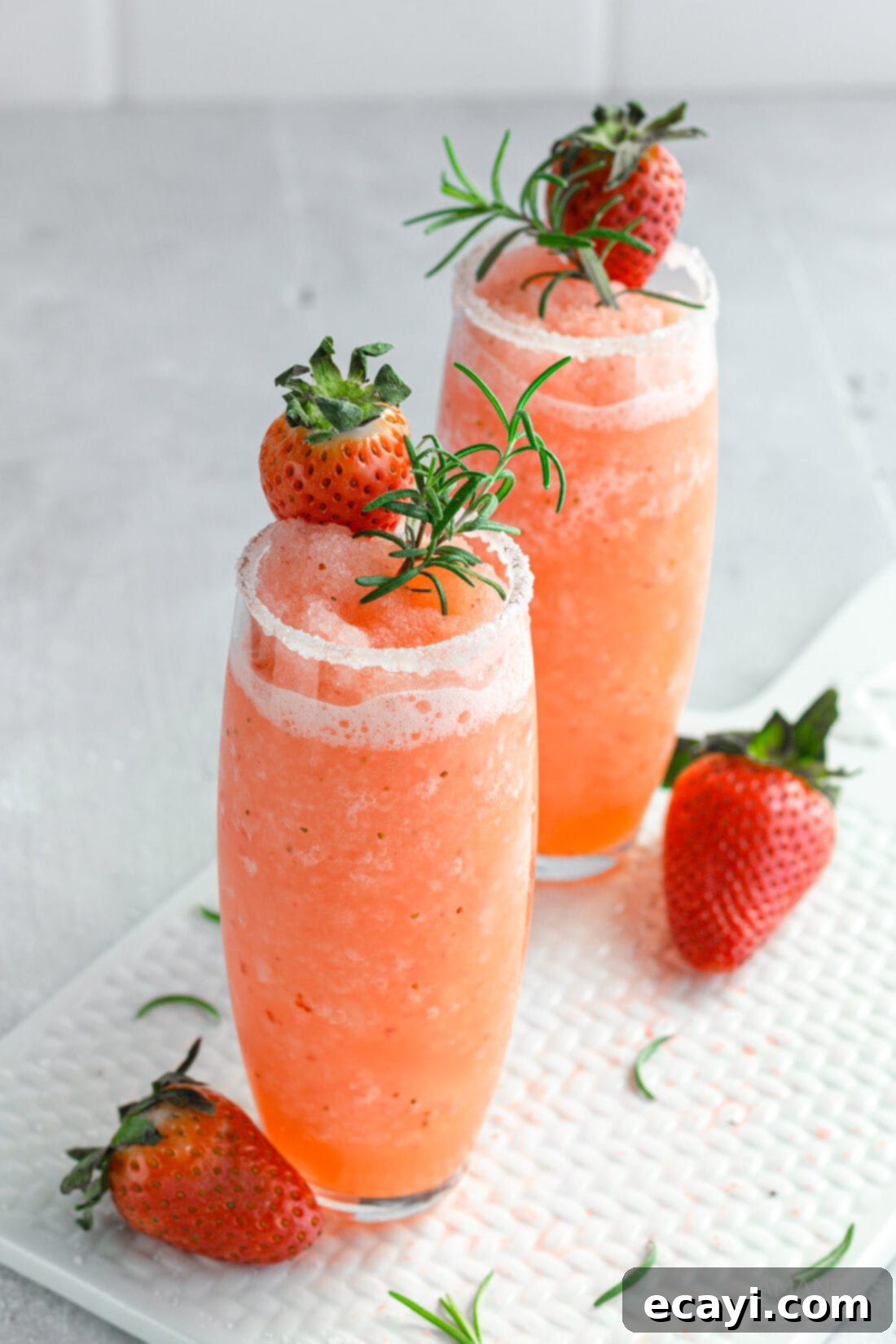 Strawberry Salty Freeze 2 Frozen Strawberry Salty Dog Cocktails - A refreshing summer drink
