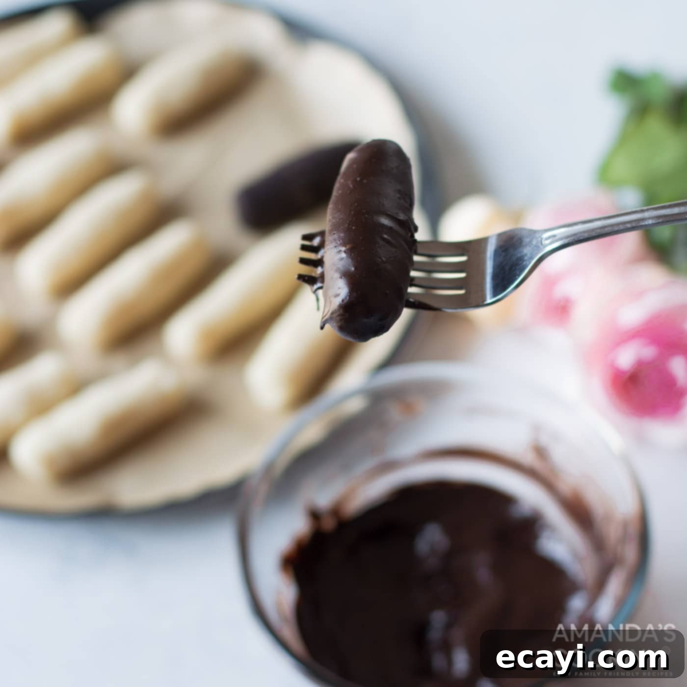 Copycat Bounty Bars 8 fork holding homemade bounty bar
